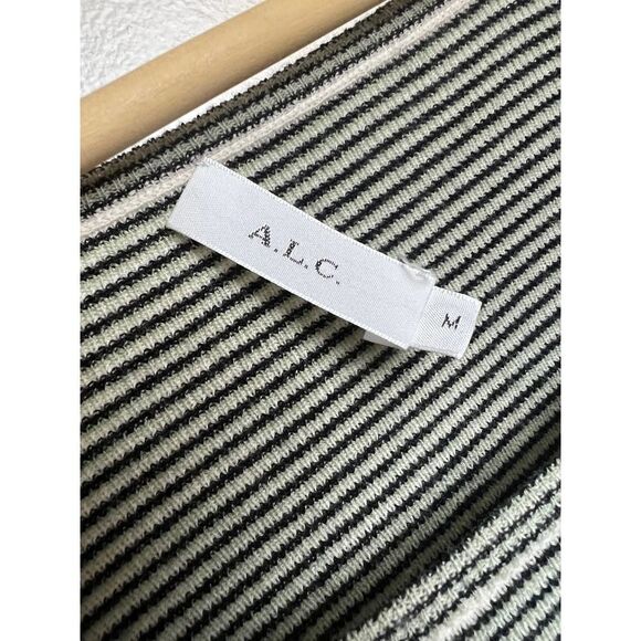 A.L.C. Shiloh Striped Crop Bell Sleeve Top Sz. M - Picture 7 of 8